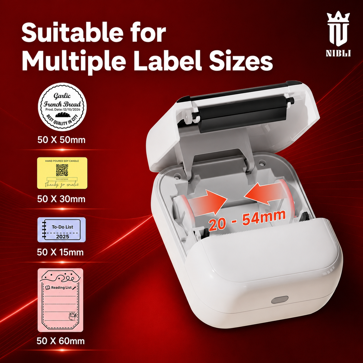 NIBLI label makers printing designs on tattoo paper