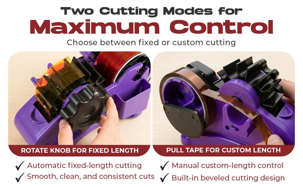 3 Roll Tape Dispenser for Desk – Heavy Duty Desktop Holder for Office, Crafts & School Supplies - NIBLI Essentials