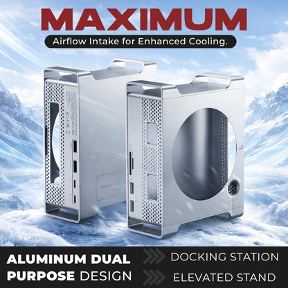 USB-C Docking Station Stand for Mac Mini M4 | M.2 NVMe SSD, USB 3.2 Gen2